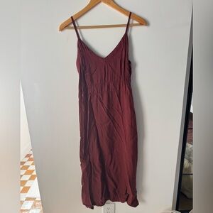 Lacausa Alma Slip Dress Copper Rust Brown